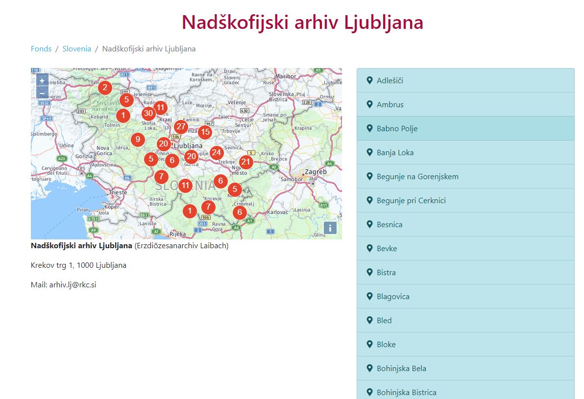 Matricula Ljubljana online